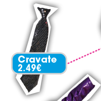 Cravate disco de Cloclo : 2,49€