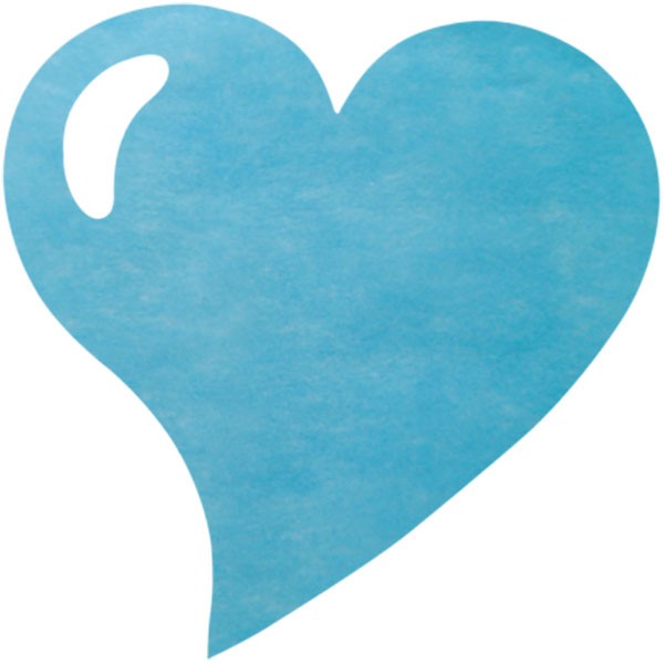 Sets de Table Coeur Bleu Turquoise