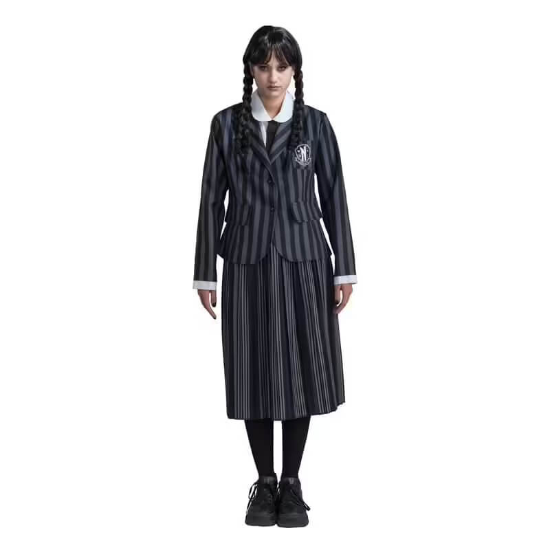 L'uniforme noir de Mercredi pour Halloween | jourdefete.com