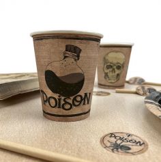 8 Gobelets en carton - 25 cl - Collection Poison-Potion