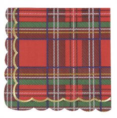 16 serviettes festonnées bordure or de 16 cm couleur au choix | jourdefete.com