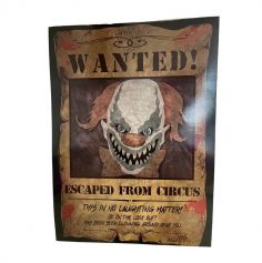2 affiches wanted clown tueur | jourdefete.com