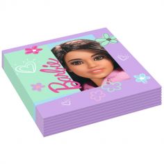 Ce lot de 16 serviettes en papier aux couleurs de Barbie va embellir l'anniversaire de votre enfant | jourdefete.com