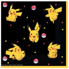 Craquez pour ce lot de 16 serviettes à l'effigie de Pokémon pour l'anniversaire de votre enfant | jourdefete.com