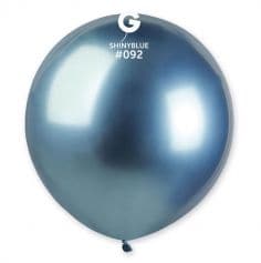 3 ballons shiny couleur bleue de 48 cm | jourdefete.com