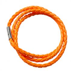 Bracelet tressé fluo - Orange