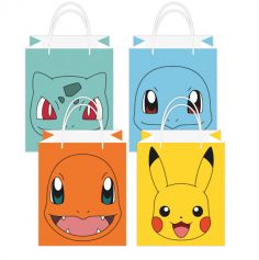 Un lot de 8 sacs en papier pour l'anniversaire Pokémon de votre enfant | jourdefete.com