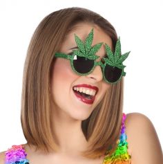 Lunettes Feuilles de Cannabis Brillantes