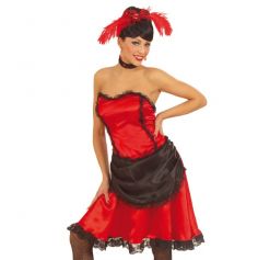 Déguisement Cabaret Danseuse de Saloon Rouge - M