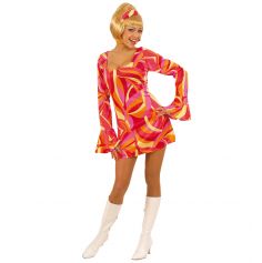 Costume Disco 70's Fuchsia / Rouge - Taille au Choix