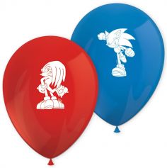 8 ballons en latex - Diamètre 28 cm - Sonic the Hedgehog™