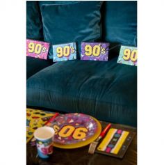 Banderole 90's multicolore 5m - Années 90