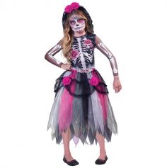 Déguisement Fille – Esprit « Day of The Dead » - Taille au Choix