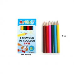 6 crayons de couleur 9 cm | jourdefete.com