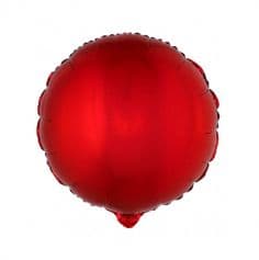 ballon en aluminium rond métallisé rouge de 45 cm | jourdefete.com