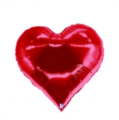 ballon cœur rouge scintillant de 58 cm | jourdefete.com