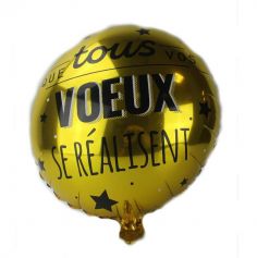 Ballon de 45 cm avec texte - Air / Hélium - Couleur au Choix