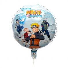 Décorez la salle de l’anniversaire de votre enfant avec ce ballon en aluminium arrondi - Diamètre 43 cm - Naruto Shippuden ® | jourdefete.com