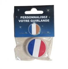 Ballon Rond Gonflable avec Drapeau Français pour Guirlande à Personnaliser | jourdefete.com