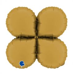 Ballon Satiné en Aluminium  - Base pour Ballons - 42 x 42 x 13 cm - Couleur au choix