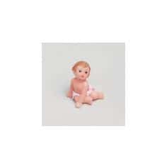 Lot de 2 figurines pour baptême - 3,5 cm - Bébé Fille | jourdefete.com