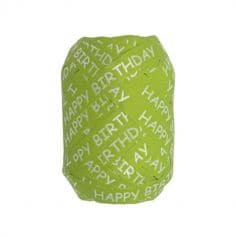 Bolduc en forme d'œuf - 10 mm x 20 m - Happy Birthday - Vert | jourdefete.com