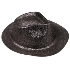 chapeau borsalino de déguisement noir