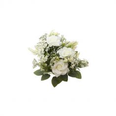 Bouquet de 5 Roses avec feuillage - 40,5 cm - Couleur au choix