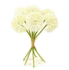 bouquet-tete-ail-raffia-blanc|jourdefete.com