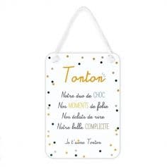 Plaque affective - Tonton - Collection Famille d'Amour | jourdefete.com