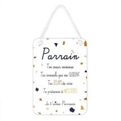 Plaque affective - Parrain - Collection Famille d'Amour | jourdefete.com