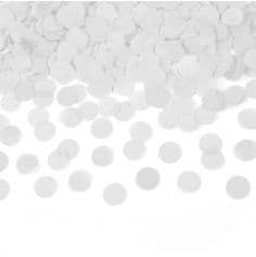 Canon à confettis ronds en papier - 60 cm - Blanc