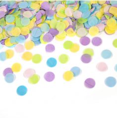 Canon à confettis ronds en papier - 60 cm - Pastel Multicolore