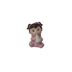 Figurine de bébé fille avec biberon à coller | jourdefete.com