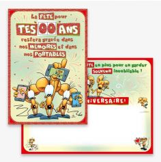 Carte d’Anniversaire Grand Format avec Enveloppe - "Mémoires et Portables" | jourdefete.com