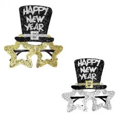 Lunettes en plastique " Happy New Year " - Sans verres - Couleur au Choix