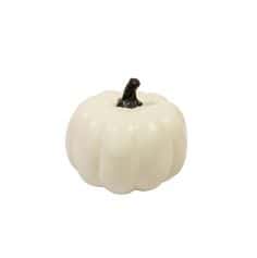 citrouille décorative en résine de 12,5 cm couleur blanche pour un halloween élégant| jourdefete.com