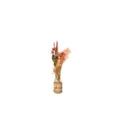 bouquet de fleurs sechees dans bouteille chanpetre | jourdefete.com