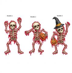 Décoration de Fenêtre 3D - Halloween - Squelette - Modèle au Choix