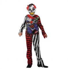 Déguisement avec masque de Clown ensanglanté pour enfant - Taille au choix