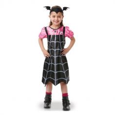 Deguisement Enfant Vampirina robe noir et rose serre tete chauve souris - Taille au choix | jourdefete.com