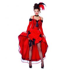 déguisement de french cancan rouge danseuse de cabaret | jourdefete.com