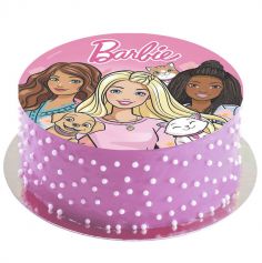 Disque d'azyme pour gâteau d'anniversaire - Diamètre 20 cm - Barbie™