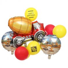 Un kit de ballons pour concevoir une magnifique décoration de salle pour l'anniversaire "En chantier" de votre enfant | jourdefete.com