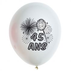 10 Ballons de Baudruche multicolore 45 ans