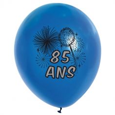10 Ballons de Baudruche multicolore 85 ans