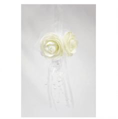 Suspension Roses et Perles - Blanc