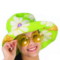 Lunettes Hippie Flower Power Verres Vertes 