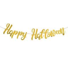 Une guirlande dorée à accrocher pour fêter Halloween | jourdefete.com