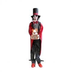 Vos invités vont prendre peur le soir d’Halloween en voyant et en entendant ce clown tremblant animé sur pieds - 175 cm | jourdefete.com